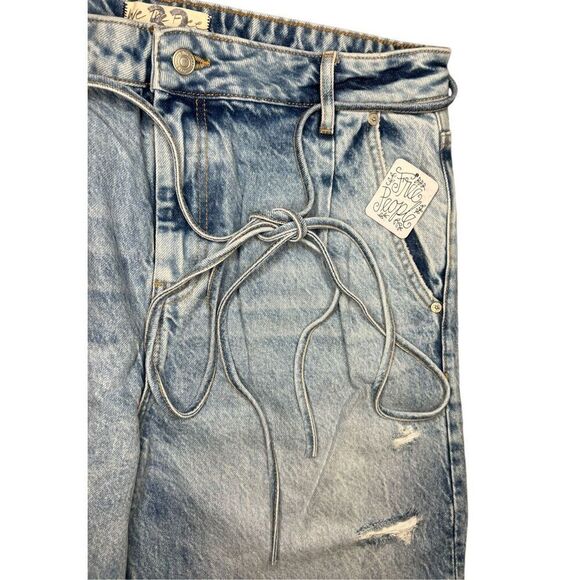 Free People Kinsey High Rise Cropped Wide Leg Denim Jeans Women’s 32 NEW - Picture 3 of 9